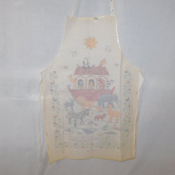 VTG Sherriff Textiles UK Noahs Ark Carla Steen PVC Cotton Butchers BBQ Apron - Picture 10 of 10